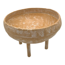 Load image into Gallery viewer, Mara Round Bowl with Legs 26x26x17cm Terracotta; ETA Mid Septemeber
