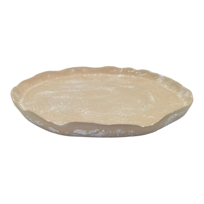 Mara Round Plate Medium 31x30x2.5cm Whitewash