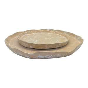 Mara Round Plate Medium 31x30x2.5cm Whitewash; ETA Mid Septemeber