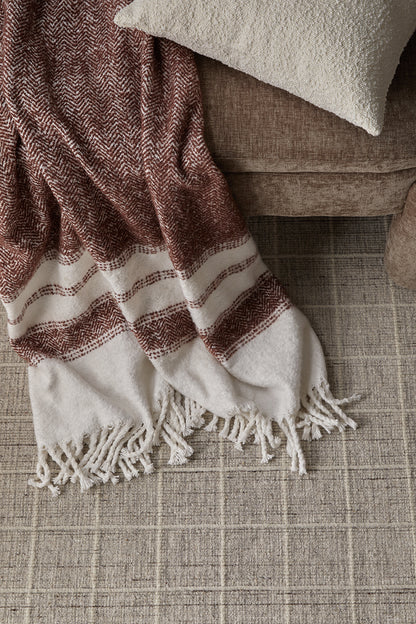 Marai Woven Throw 130x170cm Chocolate Multi