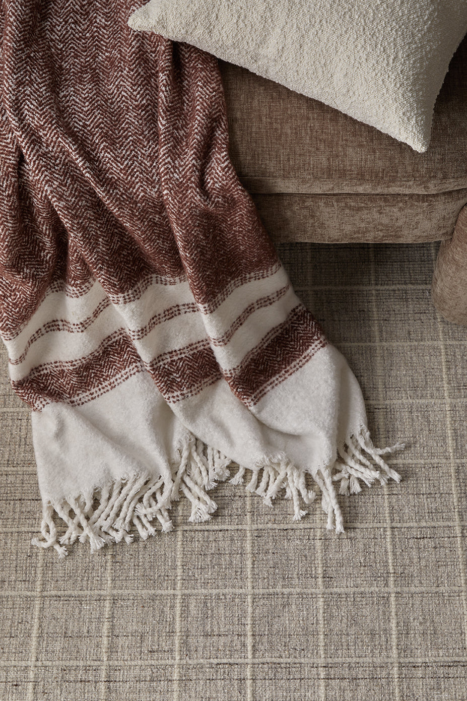 Marai Woven Throw 130x170cm Chocolate Multi