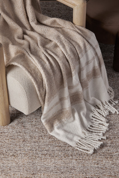 Marai Woven Throw 130x170cm Sand Multi