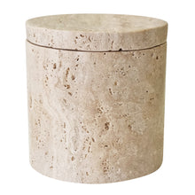 Load image into Gallery viewer, Maria Decorative Jar Tall 10x10x10cm Travertine Marble; ETA Mid April
