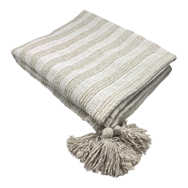 Meadow Throw 130x170x0.7cm Ivory; ETA Early October