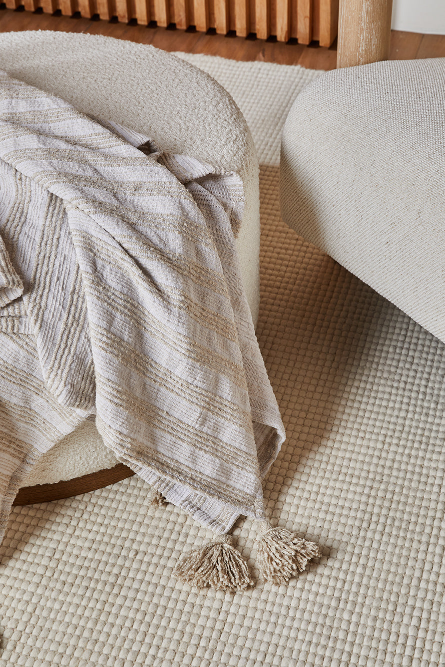 Meadow Throw 130x170x0.7cm Ivory