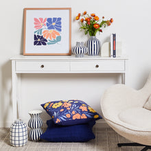 Load image into Gallery viewer, Millie Cushion 50x50cm Navy &amp; Dusty Blue Multi
