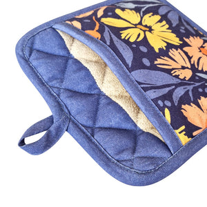 Millie Pot Holder 2pk 21x21cm Dusty Blue Multi