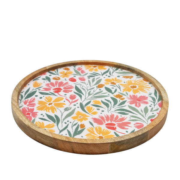 Millie Round Serving Tray 38x38x4cm Bubblegum Multi