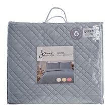 Load image into Gallery viewer, Morris Microfiber Prewashed Ultrasonic Quilted Coverlet Queen Dark Grey; ETA Mid March
