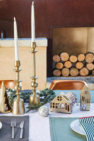 Noel Candle Stand Small 9x9x34cm Gold