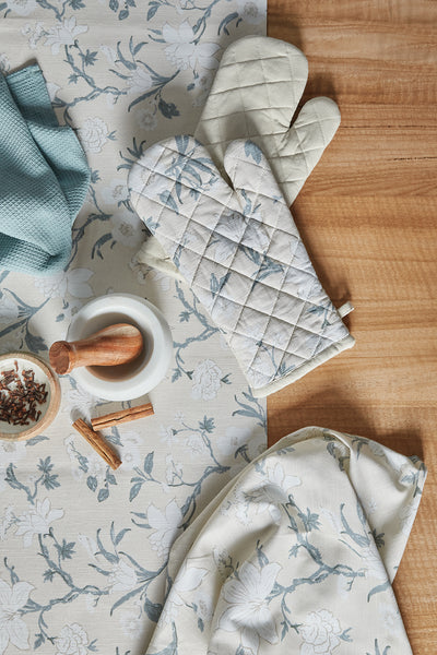 Nordhem 2 Pack Tea Towels 50x70x0.2cm Warm Beige Floral Multi