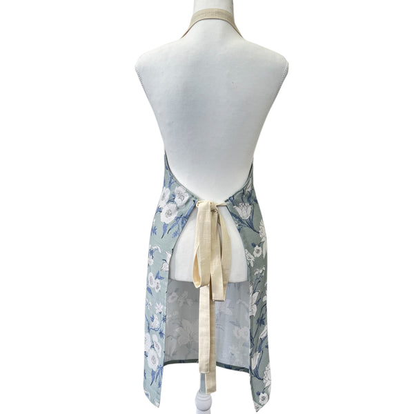 Nordhem Floral Apron 83x68x0.2cm Blue Grey; ETA Early October