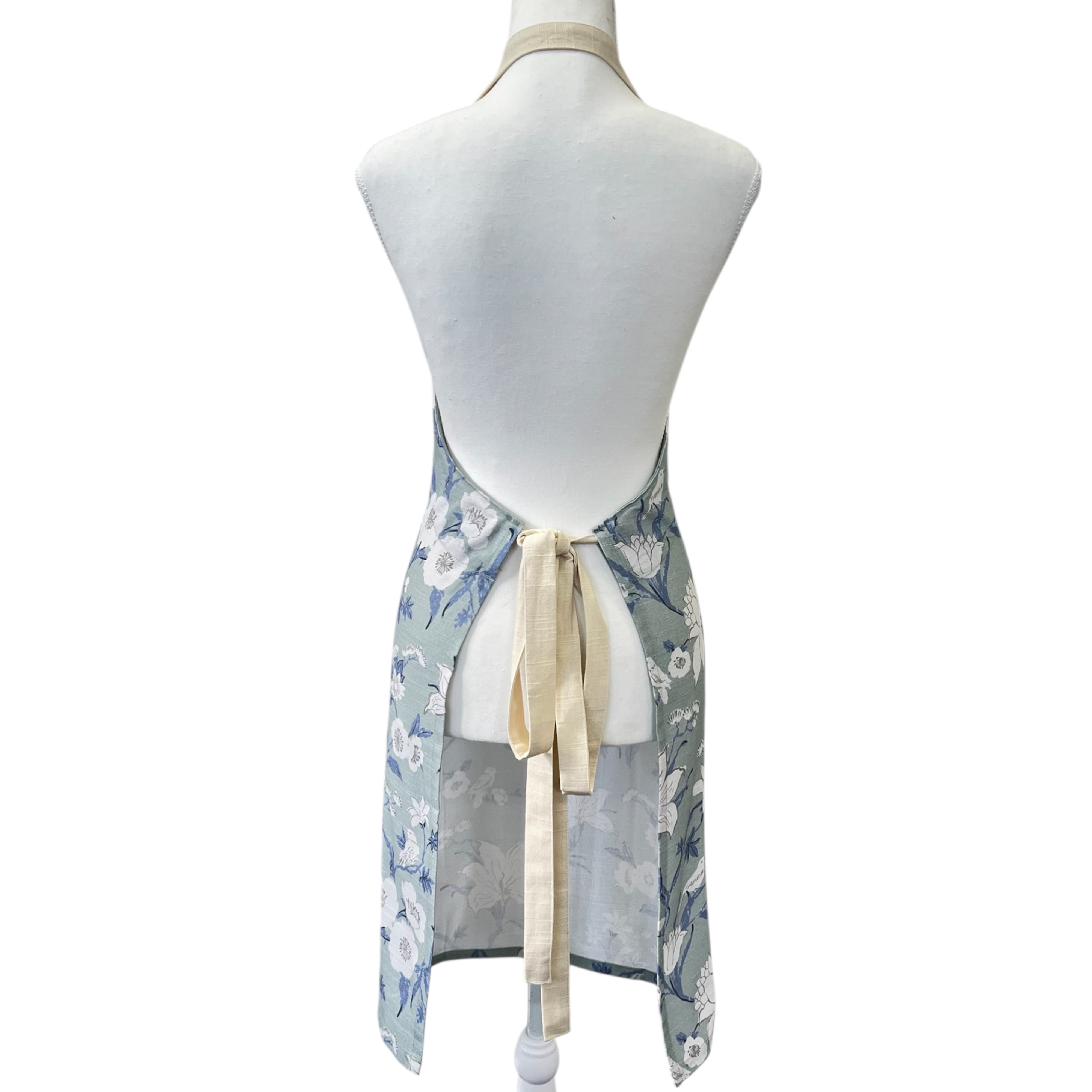 Nordhem Floral Apron 83x68x0.2cm Blue Grey