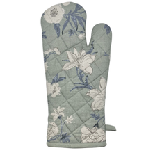 Load image into Gallery viewer, Nordhem Oven Mitt 2pk 19x35x0.2cm Blue Grey Floral; ETA Early October
