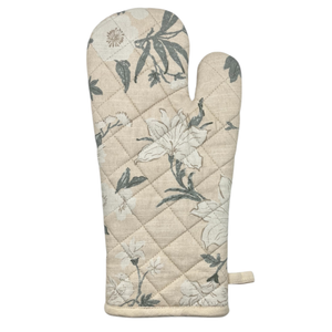 Nordhem Oven Mitt 2pk 19x35x0.2cm Warm Beige Floral; ETA Early October