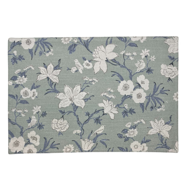 Nordhem Placemat Set of 4 33x48x0.2cm Blue Grey Floral Multi; ETA Early October