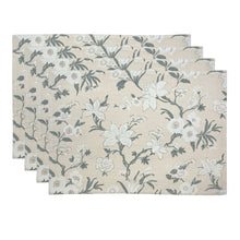Load image into Gallery viewer, Nordhem Placemat Set of 4 33x48x0.2cm Warm Beige Floral Multi; ETA Early October

