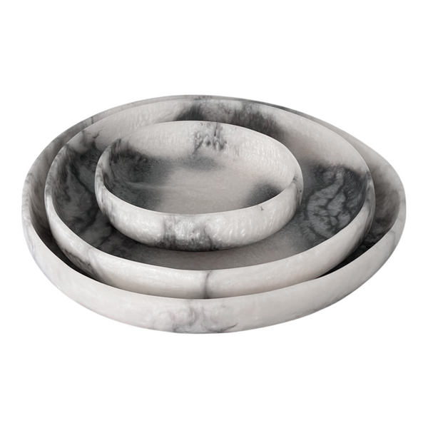 Orion Organic Resin Bowl 20x15.5x4.8cm Grey Stone Matt; ETA Early October