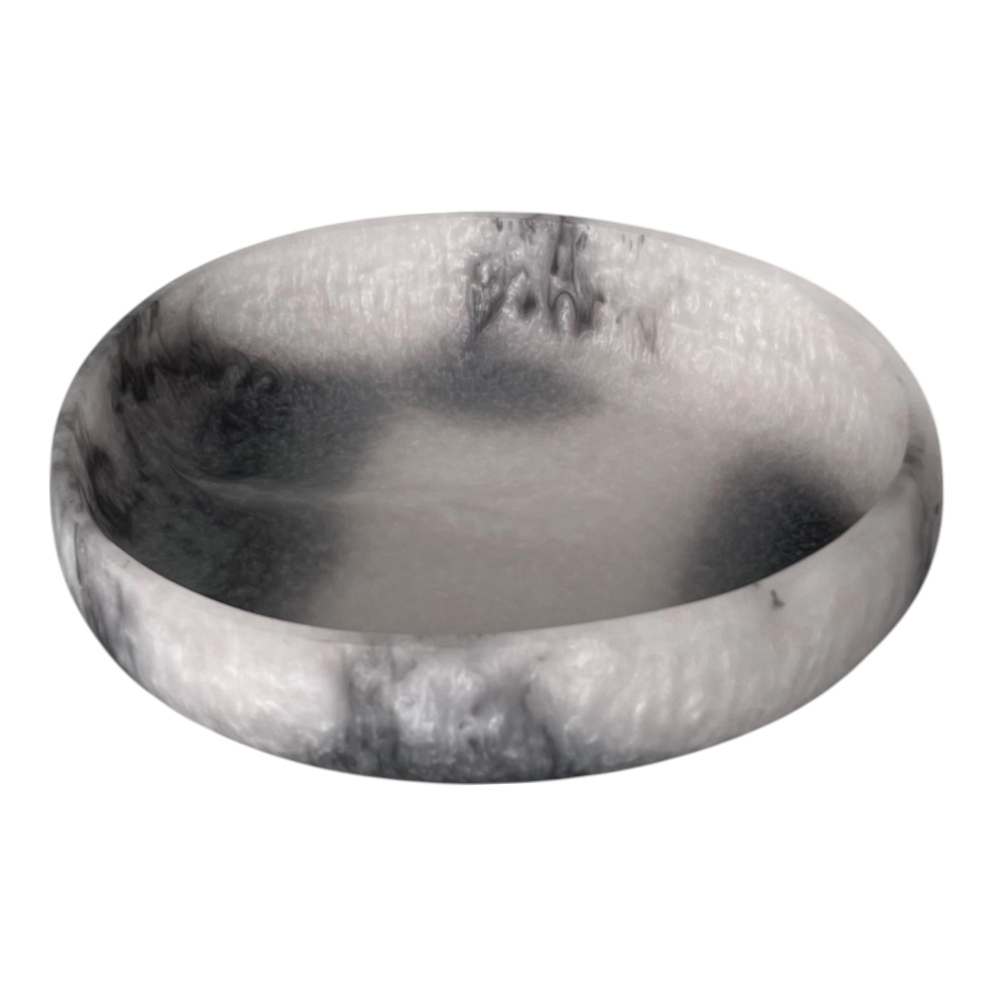Orion Organic Resin Bowl 20x15.5x4.8cm Grey Stone Matt