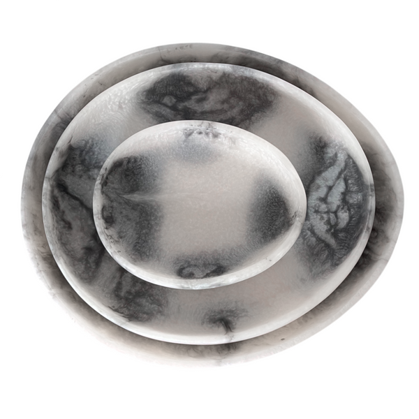 Orion Organic Resin Bowl 36.3x31.2x5cm Grey Stone Matt; ETA Early October