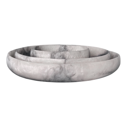 Orion Organic Resin Bowl 31x27x5cm Grey Stone Matt