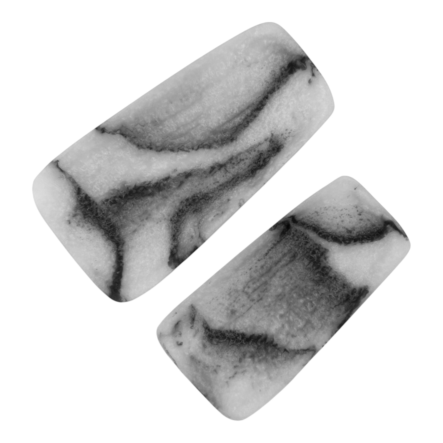 Orion Set of 2 Rectangular Trays 23x12.5x3.5cm Grey Stone Matt