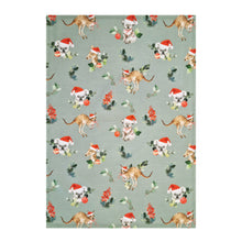 Load image into Gallery viewer, Outback Christmas Tea Towel 2pk 50x70cm Mint &amp; Green
