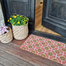 Load image into Gallery viewer, PVC Backed Coir Mat 45x75cm Geo Flowers
