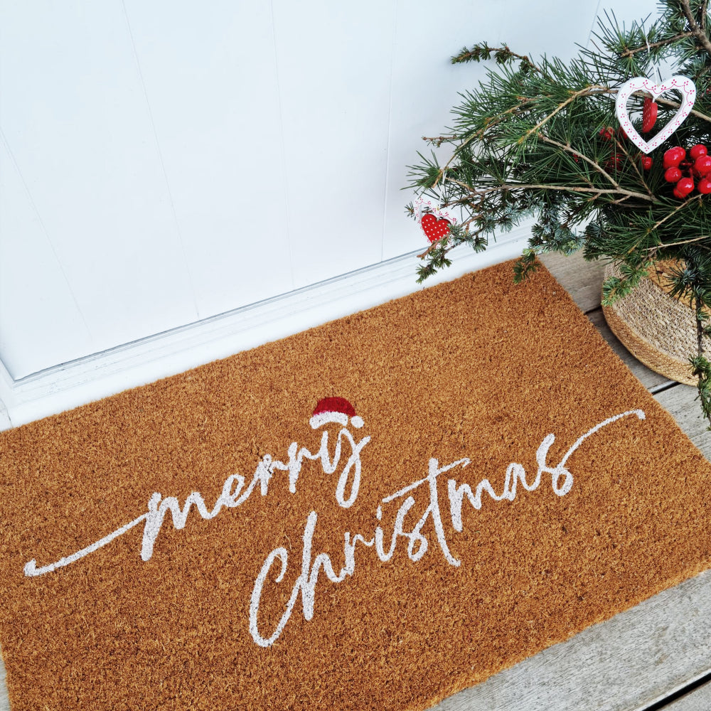 PVC Backed Coir Mat 45x75x1.5cm Merry Christmas
