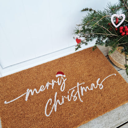 PVC Backed Coir Mat 45x75x1.5cm Merry Christmas