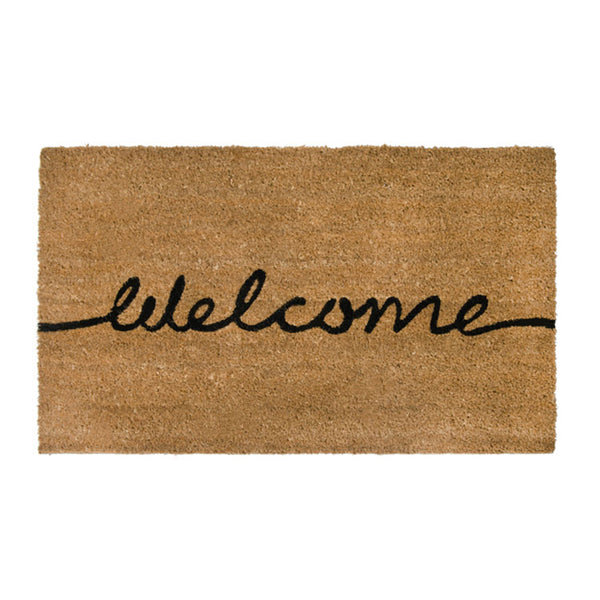 PVC Backed Coir Printed Mat 45x75x1.5cm Welcome