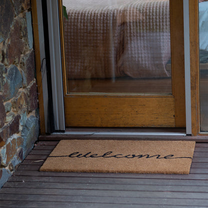 PVC Backed Coir Printed Mat 45x75x1.5cm Welcome
