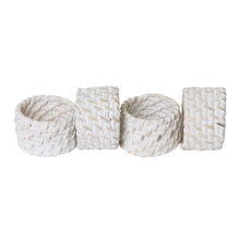Load image into Gallery viewer, Pacifica Rattan Napkin Ring Set of 4 Whitewash
