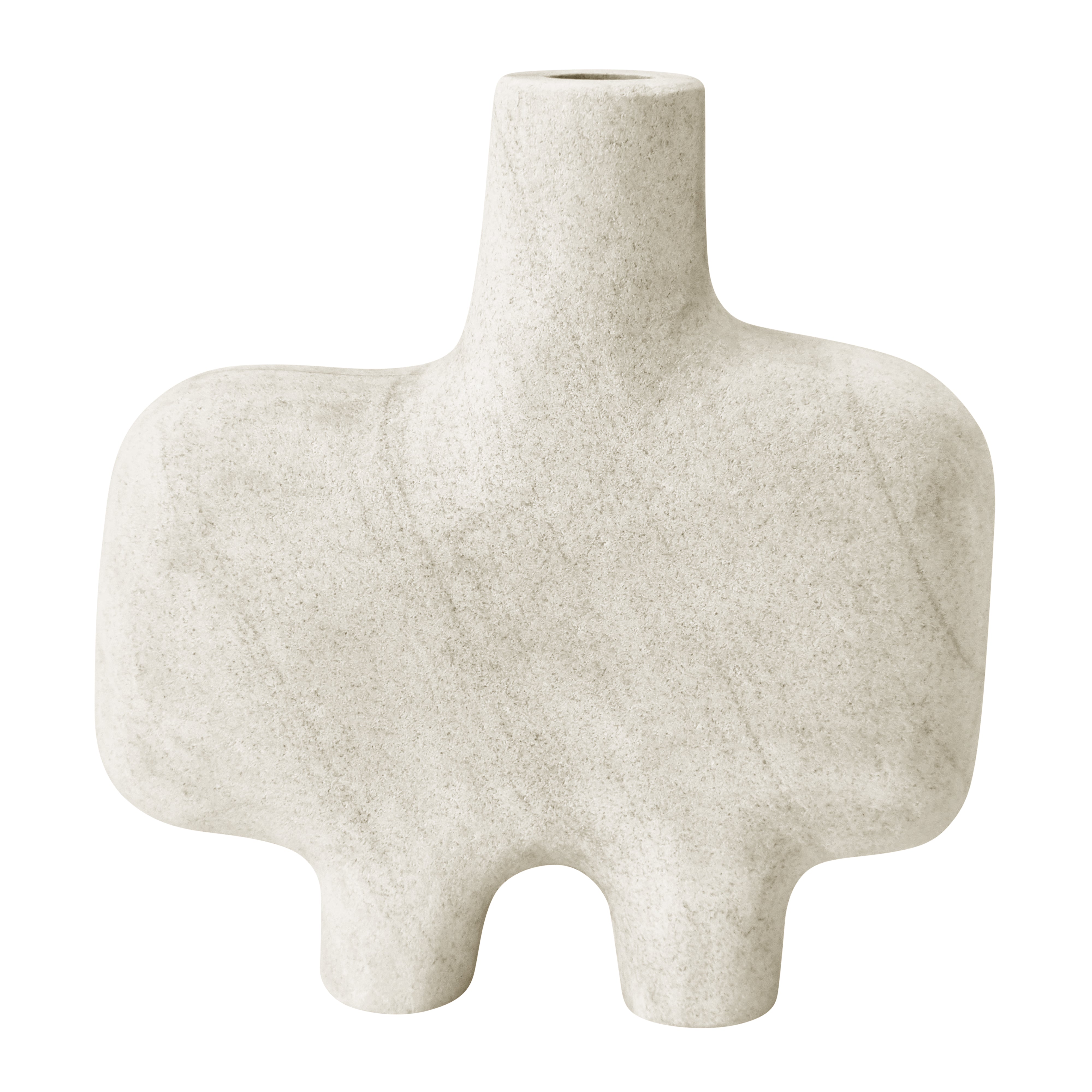 Pamela Irregular Vase 20x7.5x25cm Cream