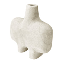 Load image into Gallery viewer, Pamela Irregular Vase 20x7.5x25cm Cream; ETA Mid April
