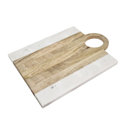 Percy Serving Board Rectangle 35x25cm Marble & Natural