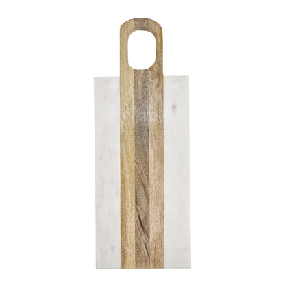 Percy Serving Board Rectangle 42x16cm Marble & Natural
