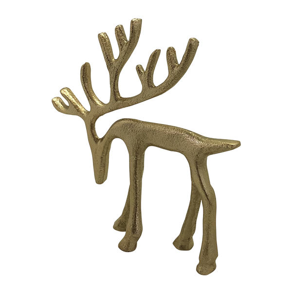 Prancer Deco Reindeer 15x3.5x15cm Gold