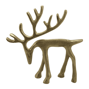 Prancer Deco Reindeer 15x3.5x15cm Gold