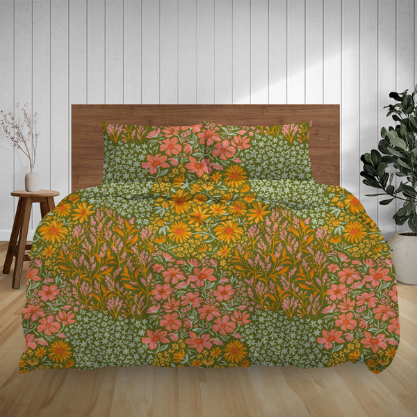 Printed Flannelette Duvet Cover King Sketchbook