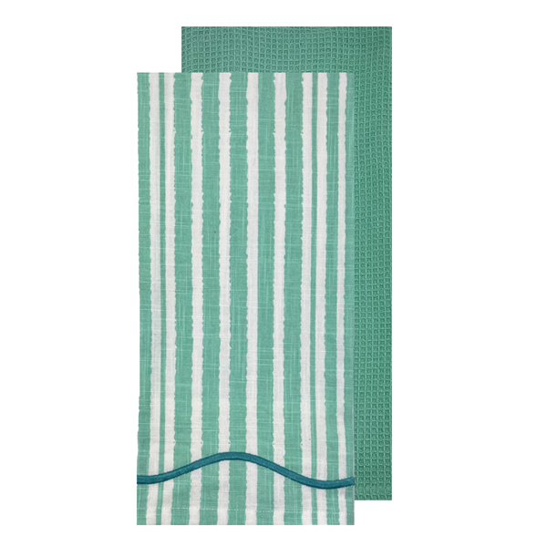 Radiant Weave 2pk Tea Towel 50x70x2cm Aqua; ETA Early October