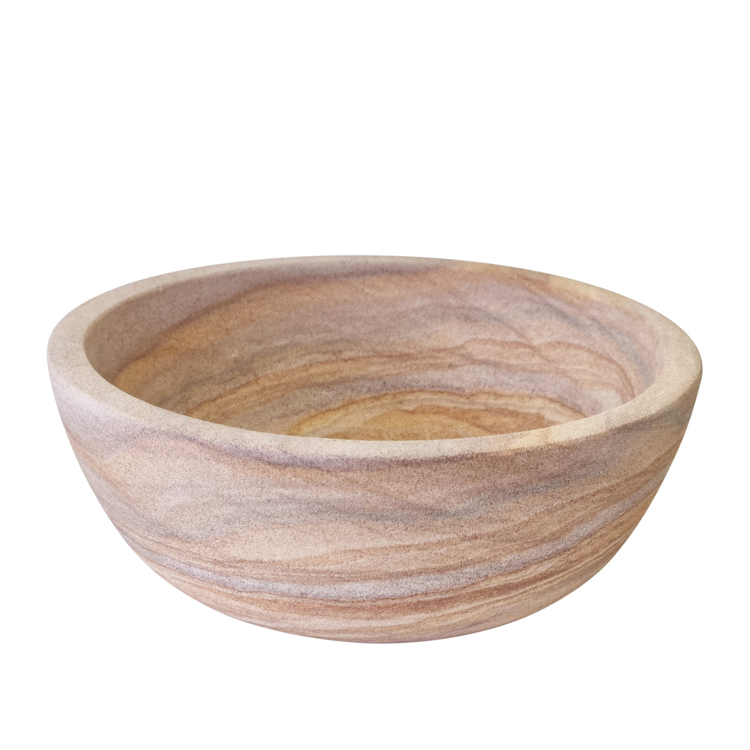 Riley Bowl 20x20x7.5cm Rainbow Sandstone; ETA Mid April