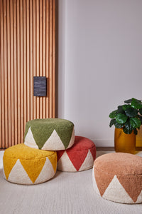 Rimsha Tufted Pouf 60x60x25cm Sunflower; ETA Late September