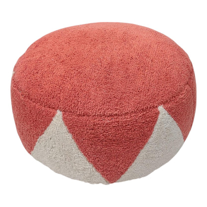 Rimsha Tufted Pouf 60x60x25cm Coral