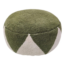 Load image into Gallery viewer, Rimsha Tufted Pouf 60x60x25cm Olive; ETA Late September
