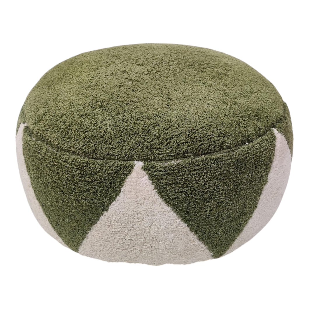 Rimsha Tufted Pouf 60x60x25cm Olive; ETA Late September