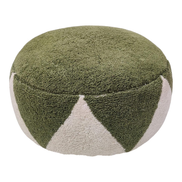 Rimsha Tufted Pouf 60x60x25cm Olive; ETA Early October