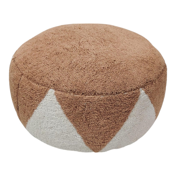 Rimsha Tufted Pouf 60x60x25cm Toffee; ETA Early October