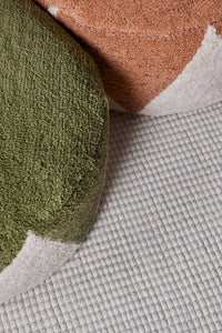Rimsha Tufted Pouf 60x60x25cm Olive; ETA Late September
