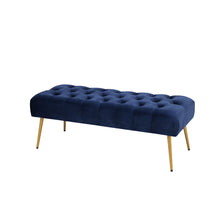 Load image into Gallery viewer, Roxanne Bench 122x49x44cm Navy &amp; Gold; ETA End May

